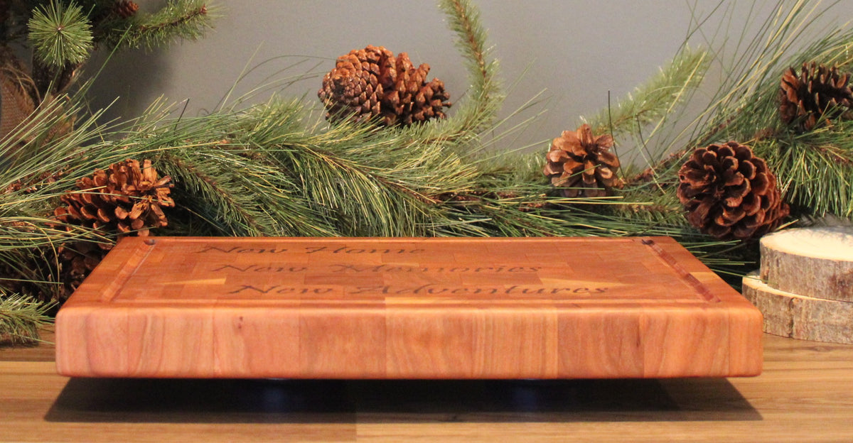Welcome Home - Signature Maple with Walnut Inlay End-Grain Board