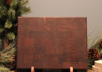 Welcome Home - Signature Walnut with Maple Inlay End-Grain Board