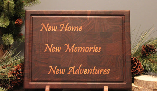 Welcome Home - Signature Walnut with Maple Inlay End-Grain Board