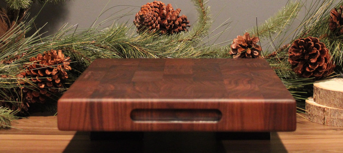 Welcome Home - Signature Walnut with Maple Inlay End-Grain Board