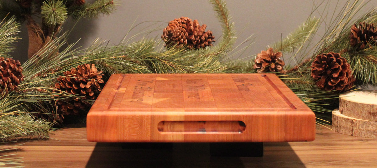 Welcome Home - Signature Maple with Walnut Inlay End-Grain Board