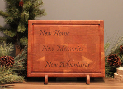 Welcome Home - Signature Maple with Walnut Inlay End-Grain Board