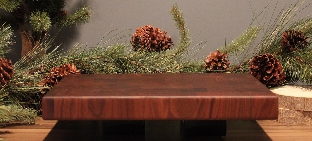 Welcome Home - Signature Walnut with Maple Inlay End-Grain Board